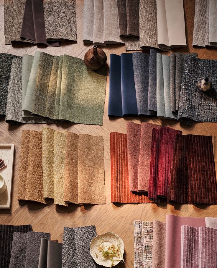 Fabric shade swatches